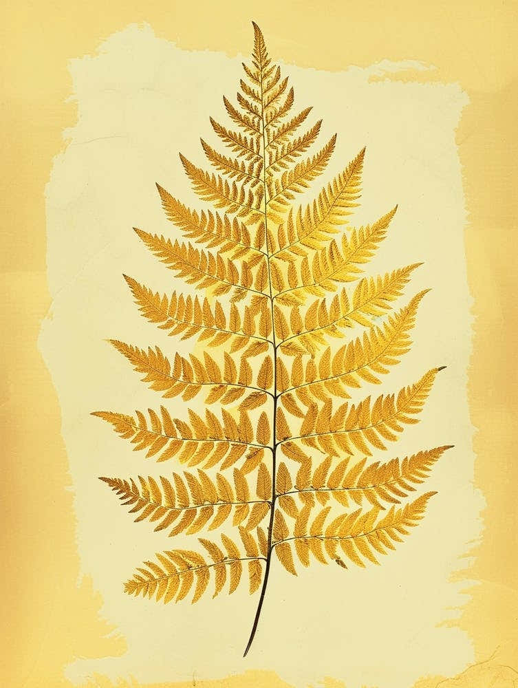 Vintage Illustration Autumn Fern 2