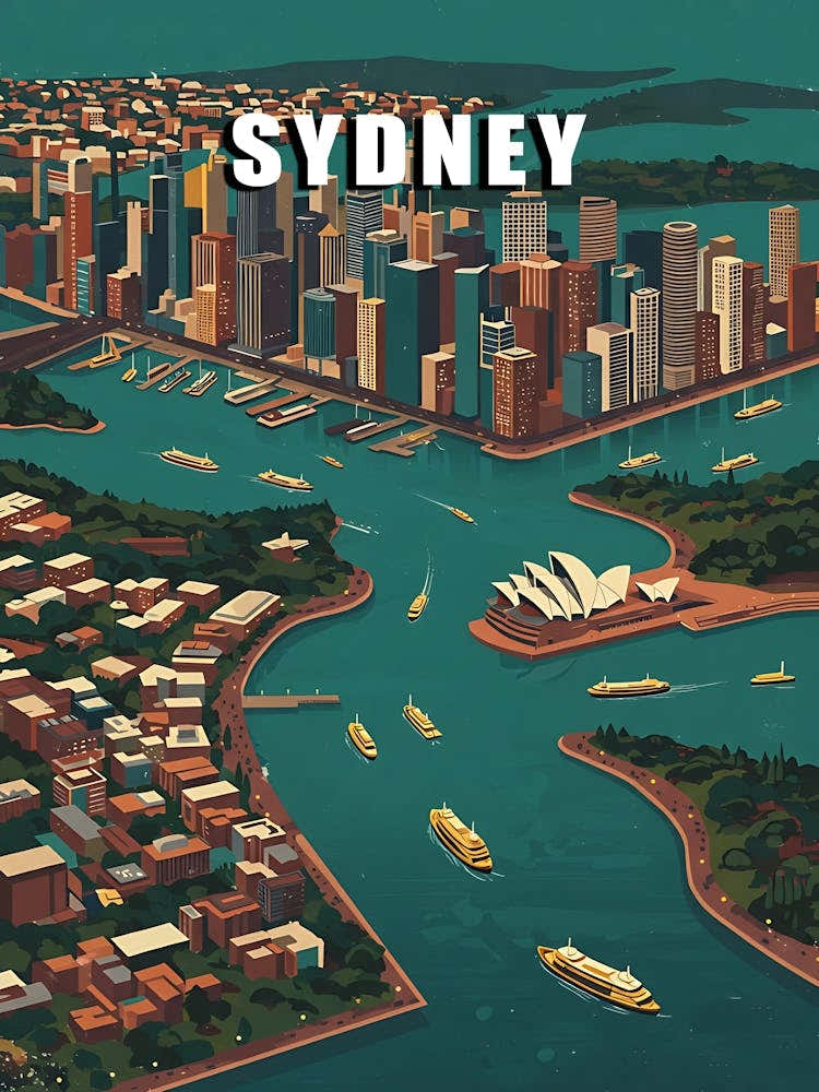 Sydney Vintage Travel Poster 39