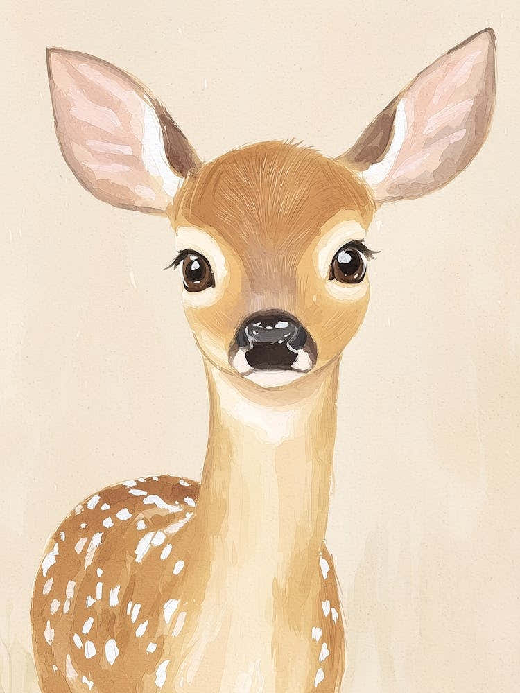 Fawn, Nursery Wall Art for Kids