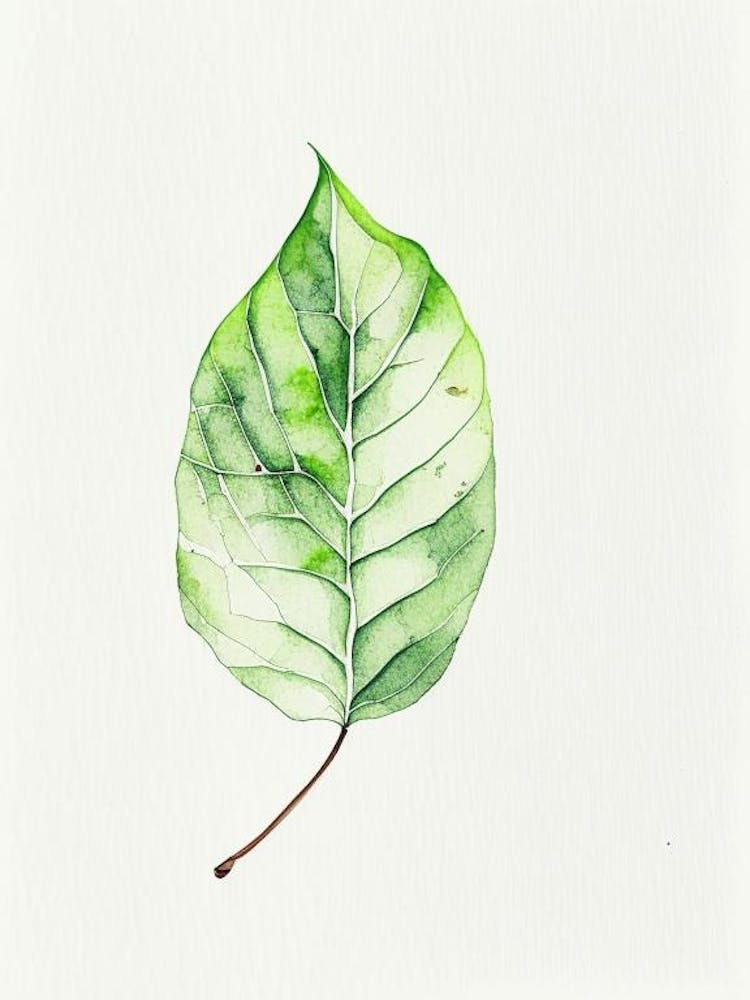 Betel Leaf Minimalist Watercolour
