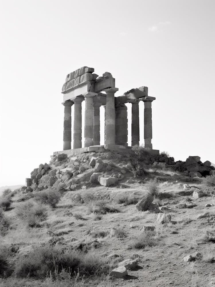 Agrigento, Italy, Black And White Photography 1