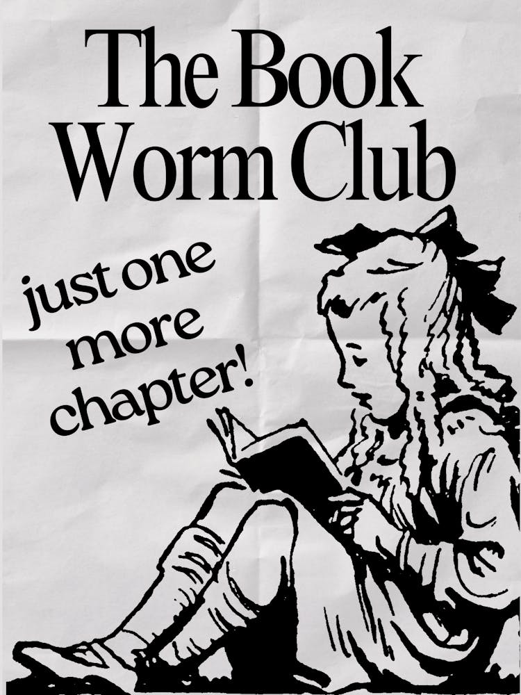 The Book Worm Club (Just one More Chapter) Grey & Black