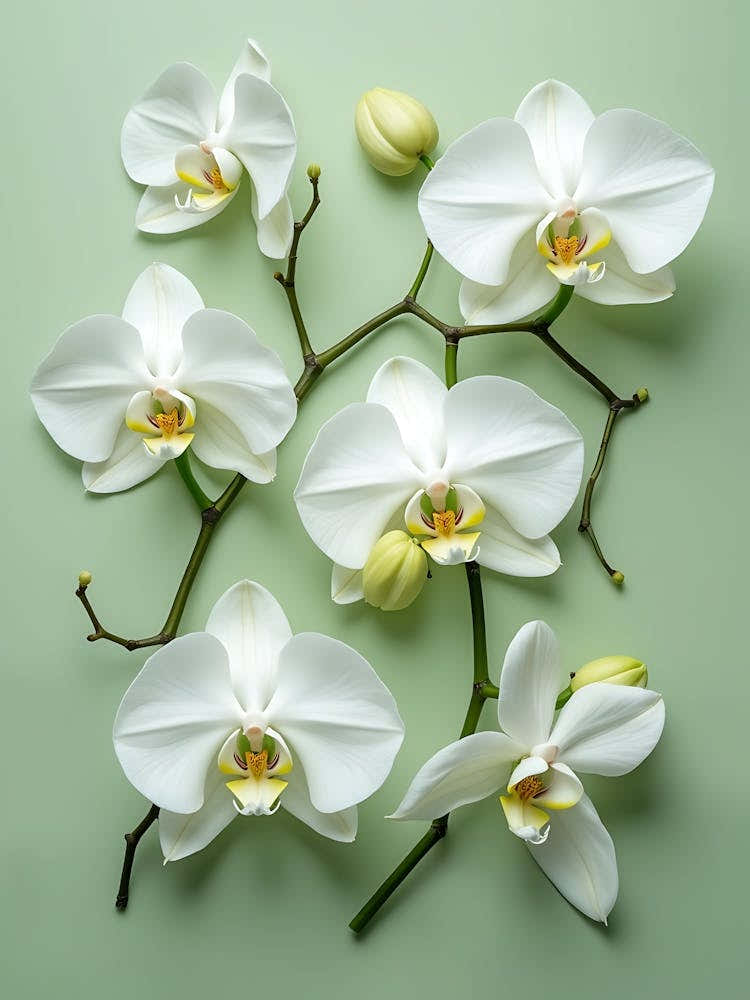 Elegant Botanical Study In Sage