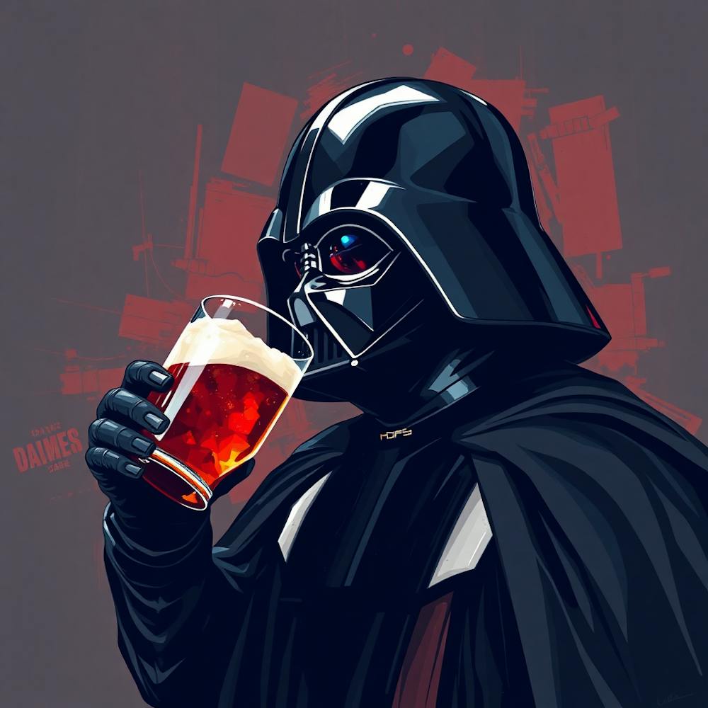 Darth Vader Drinking Beer