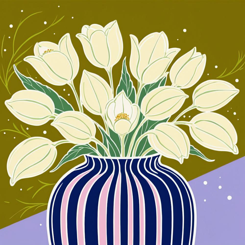 Tulips In A Vase 6