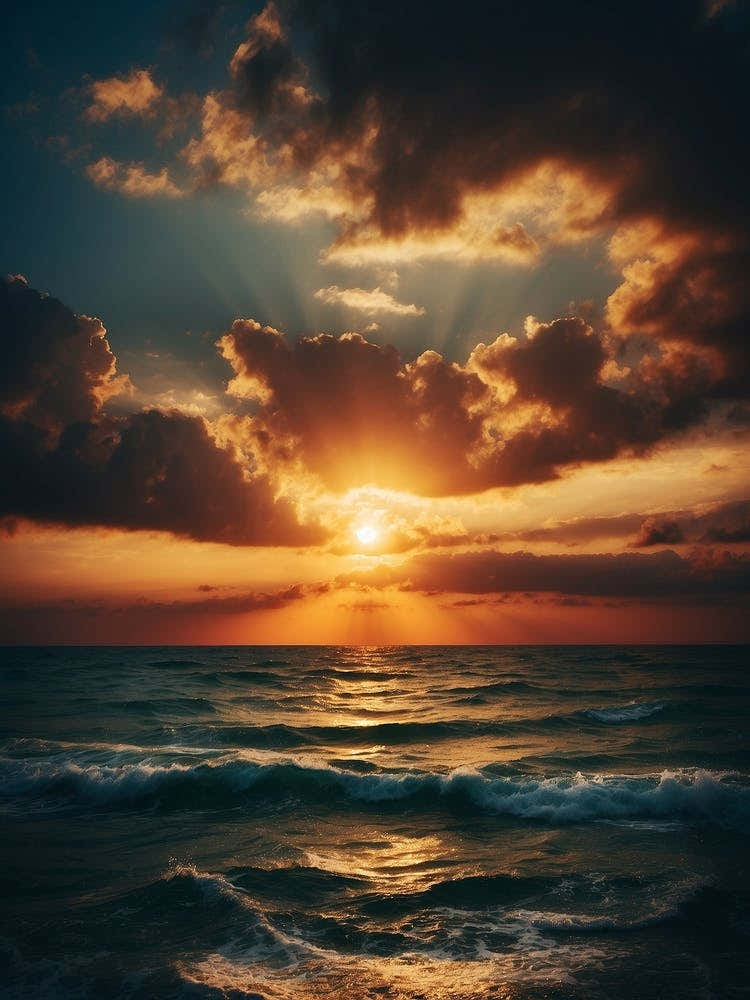 Sunset Over The Sea 1