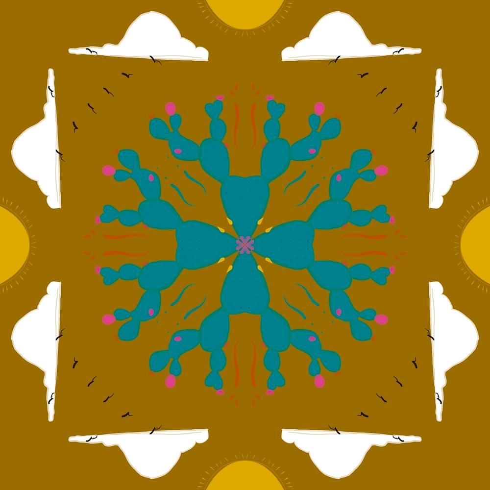 Cactus Abstract Pattern