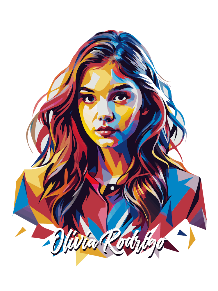 Olivia Rodrigo 03 Portrait Music Icon WPAP Pop Art Style