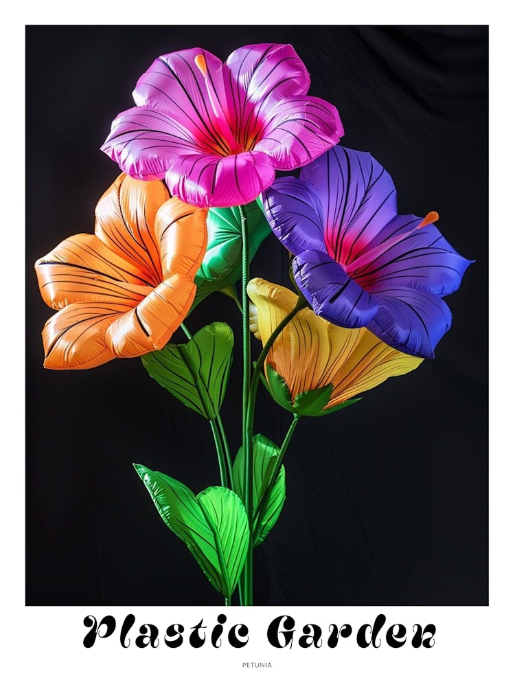 Bright Inflatable Flowers Poster Petunia 1