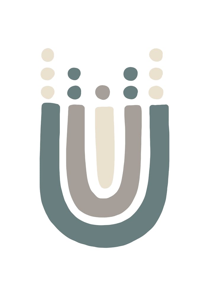 Inspired Upside Down Natural Rainbow White