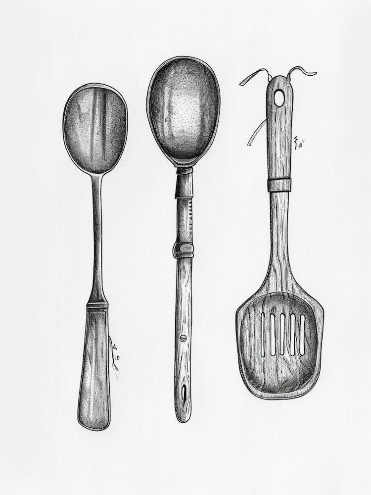 Vintage Kitchen Utensils Illustration 4