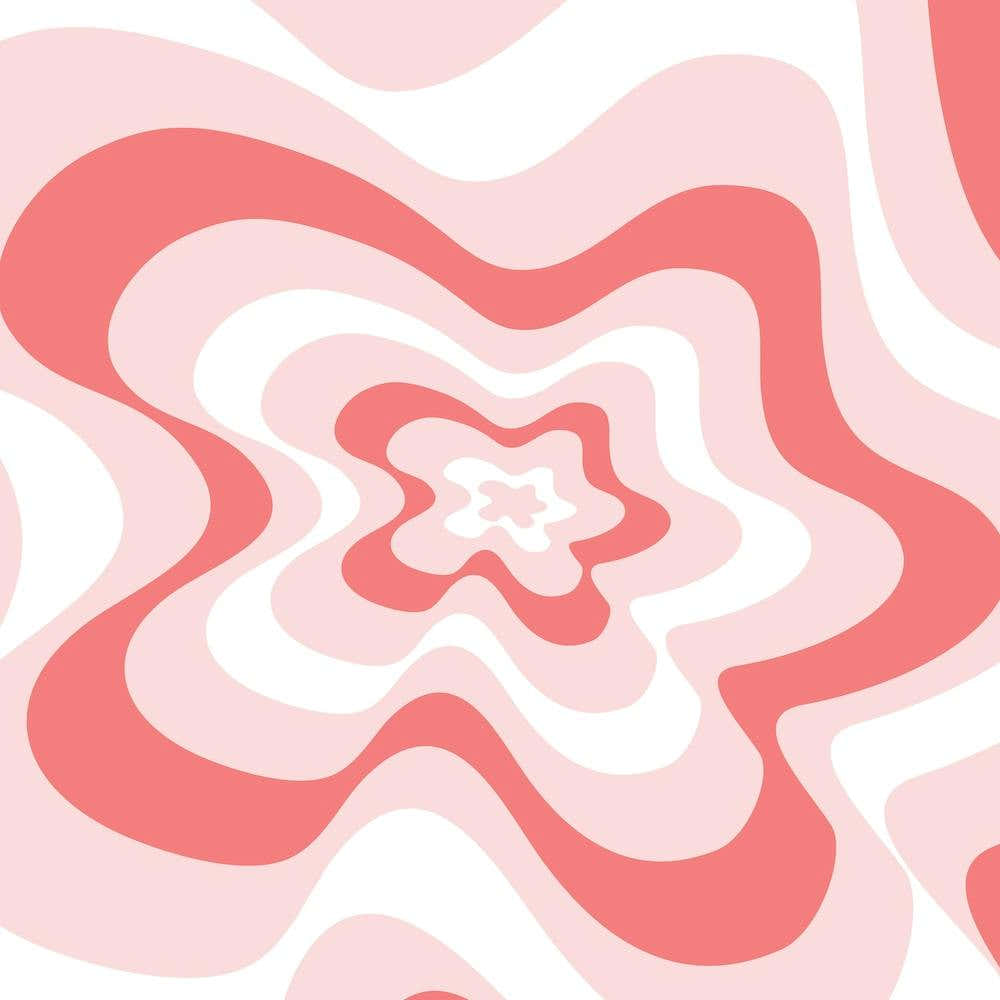 Pink And White Swirls
