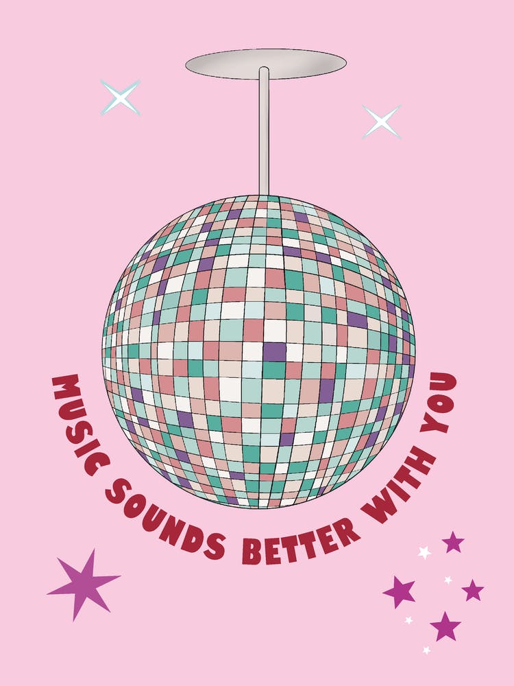 Music Sounds Better With You Music Pink