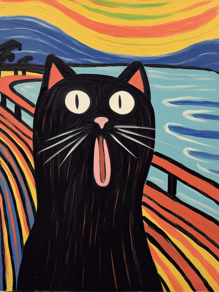 The Scream, Black Cat Edvard Munch 2