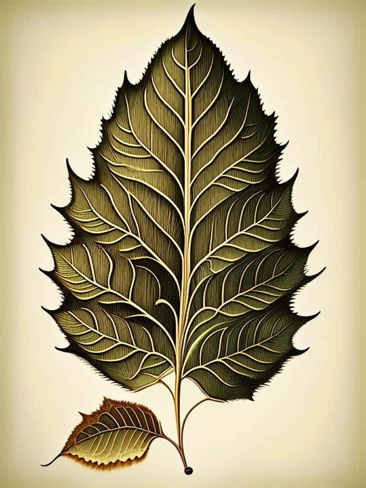 Birch Leaf Vintage Botanical 2