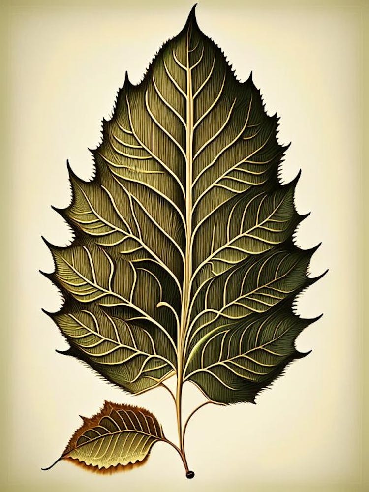 Birch Leaf Vintage Botanical 2