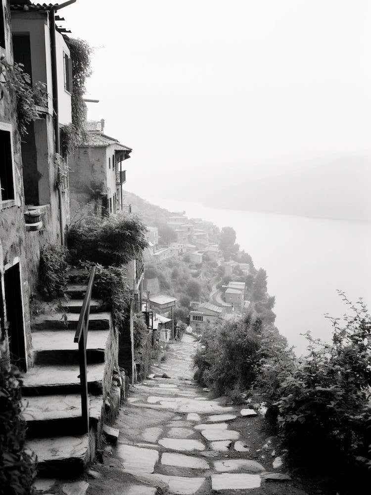 Cinque Terre, Italy, Black And White Photography 3