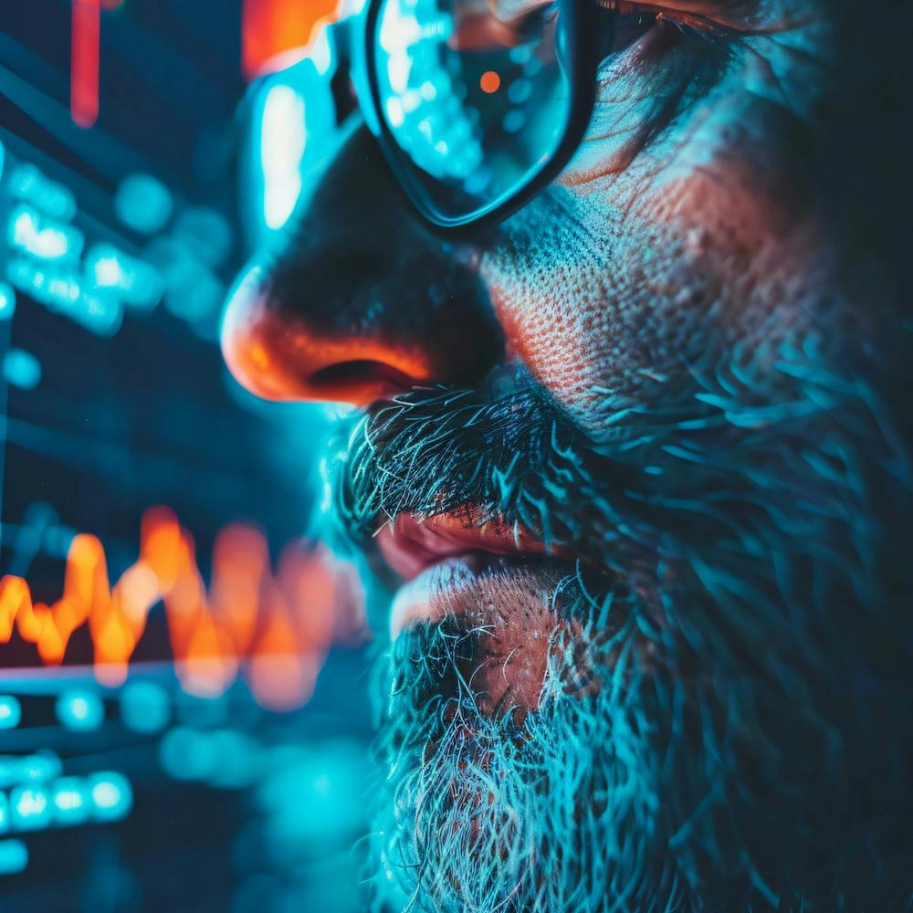 Man Looking At A Computer Screen 4