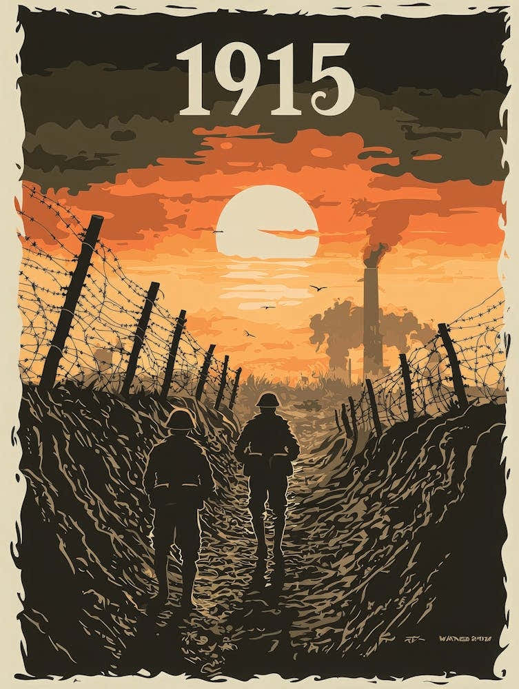 Aihrgdesign A Vintage Poster Depicting Soldiers In The Trench Ffb20fad 4f33 4345 968e Cc39e90d301b 1