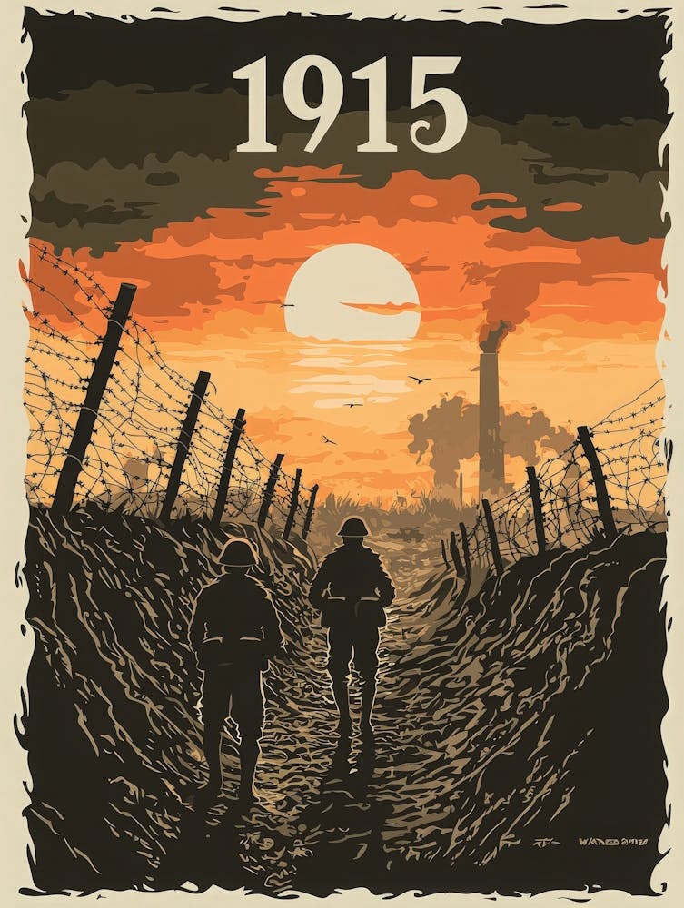 Aihrgdesign A Vintage Poster Depicting Soldiers In The Trench Ffb20fad 4f33 4345 968e Cc39e90d301b 1