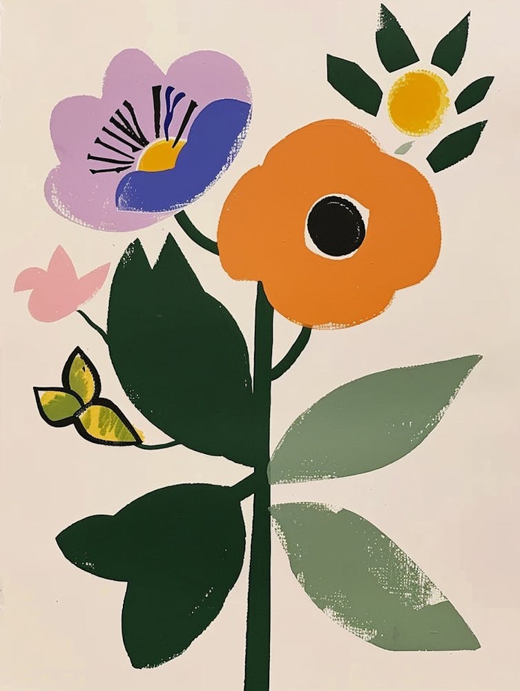 Painted Florals Rose 4