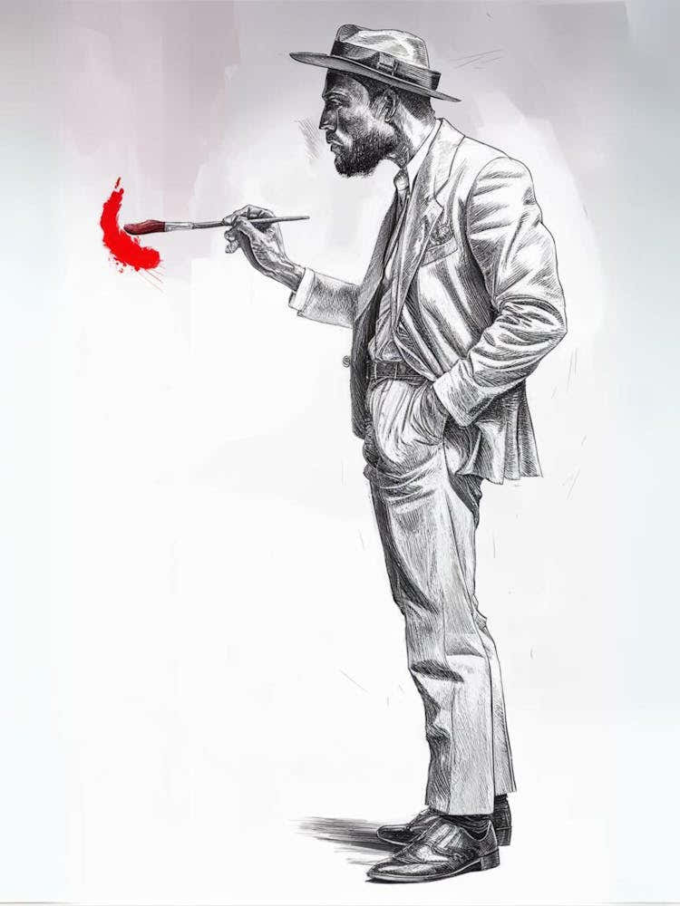 Man Holding A Paintbrush