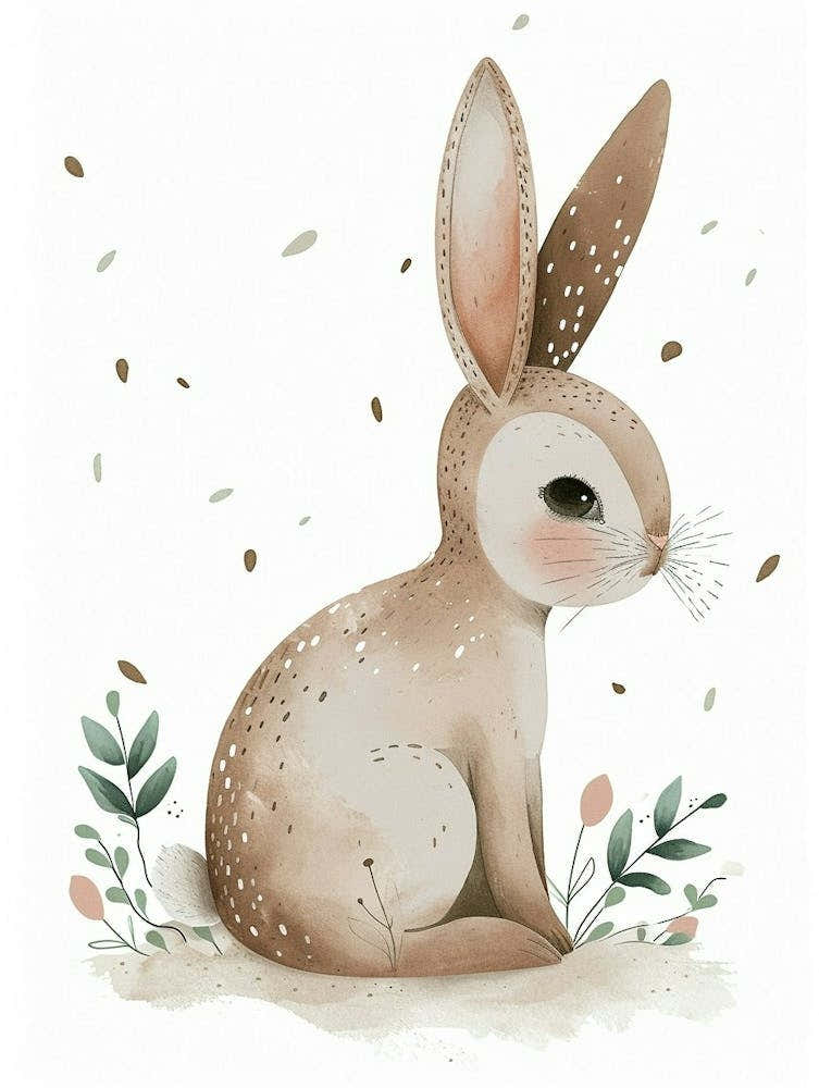 Tans Rabbit Kids Illustration 2