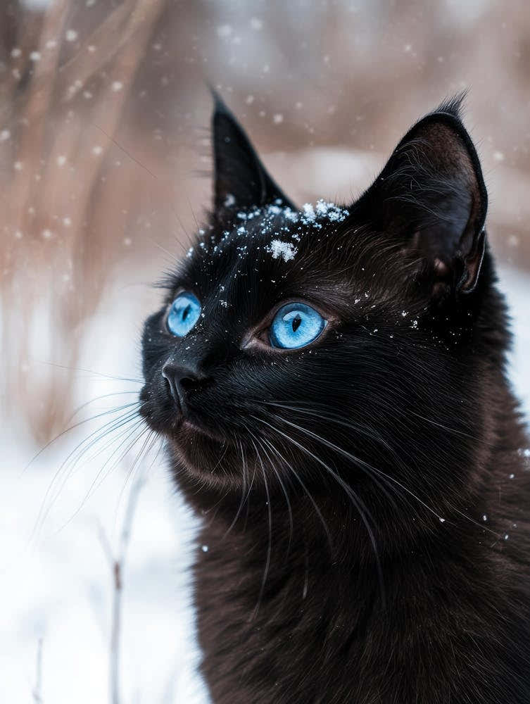 Black Cat With Blue Eyes 3