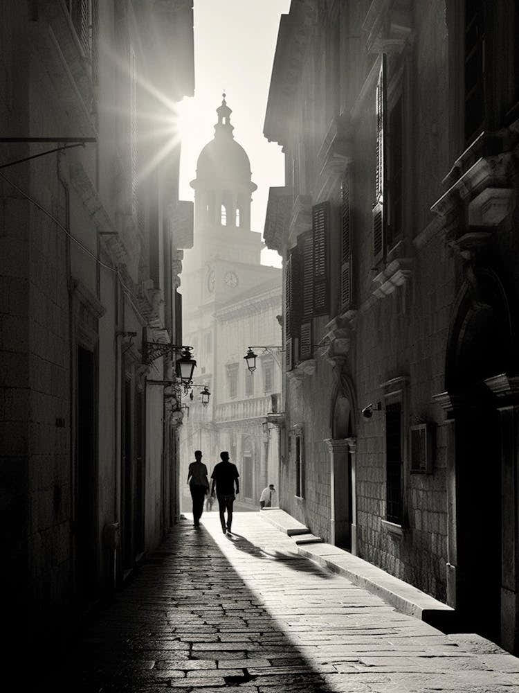 Dubrovnik, Croatia, Mediterranean Black And White Photography Analogue 2