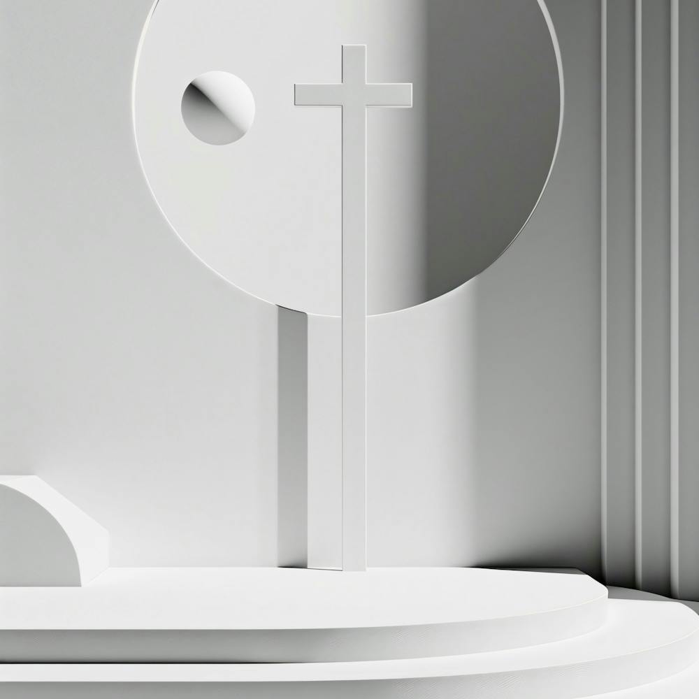 Cross On A White Wall