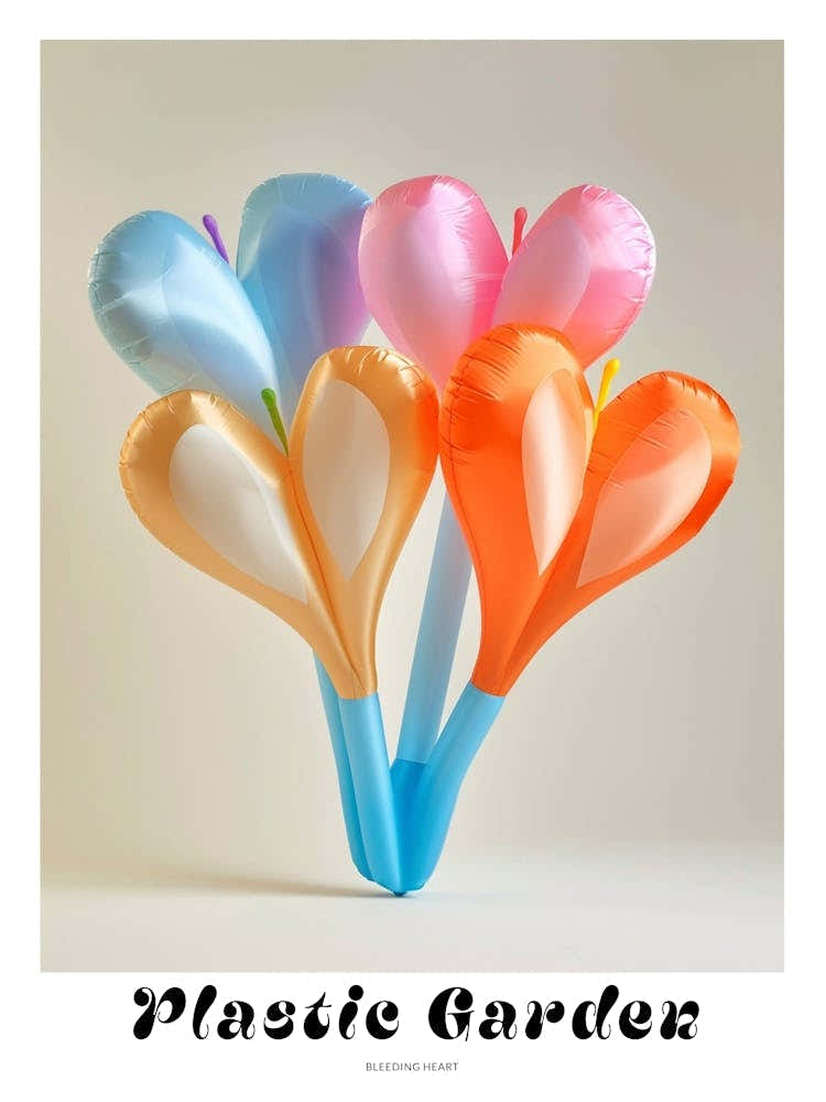 Dreamy Inflatable Flowers Poster Bleeding Heart 1