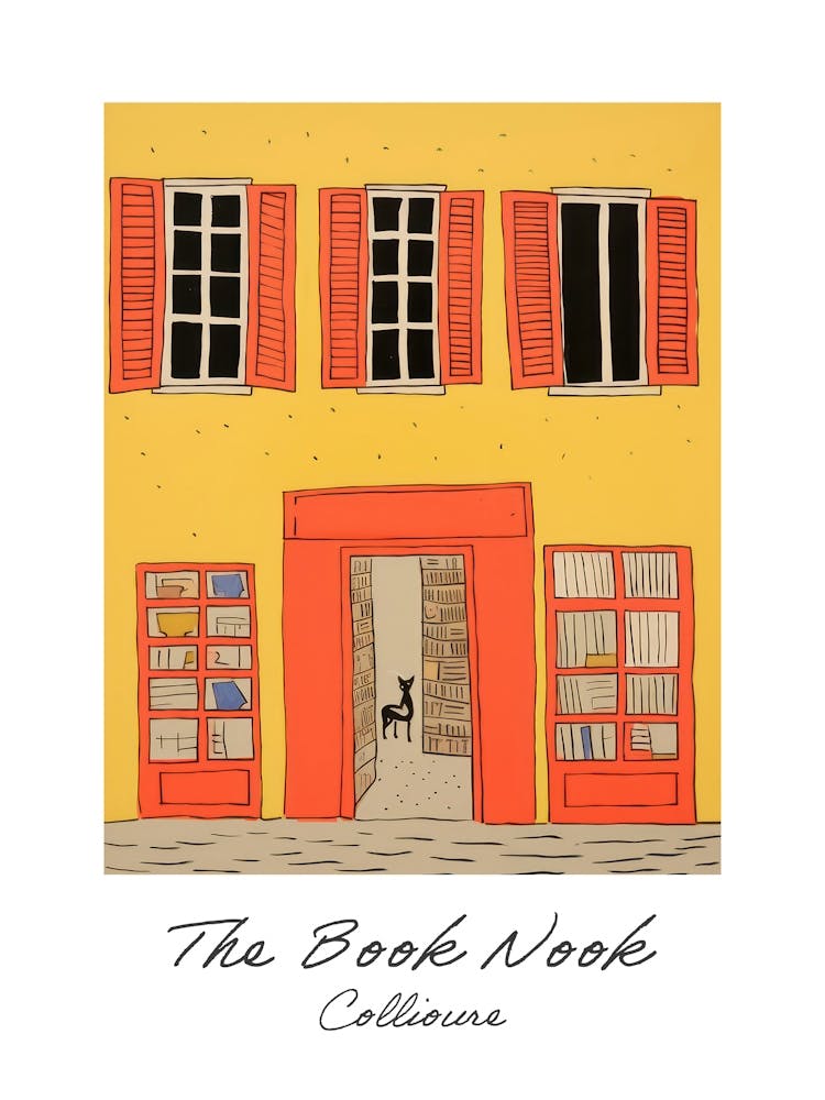 Collioure The Book Nook Pastel Colours 3 Poster