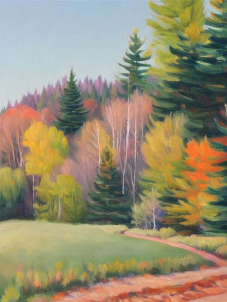 Blue Spruce Tree Watercolour 1