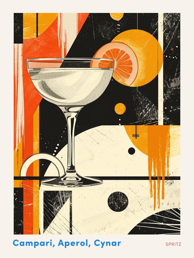 Art Deco Spirtz Inspired Cocktail 2 Poster
