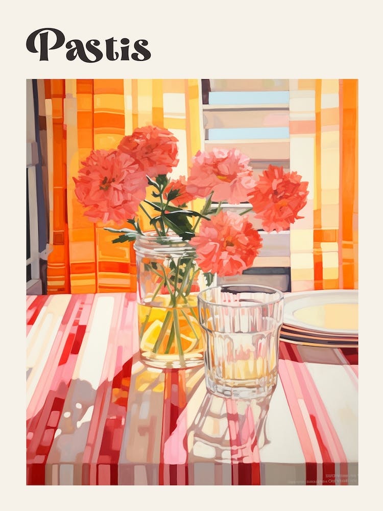 Pastis Retro Cocktail Poster
