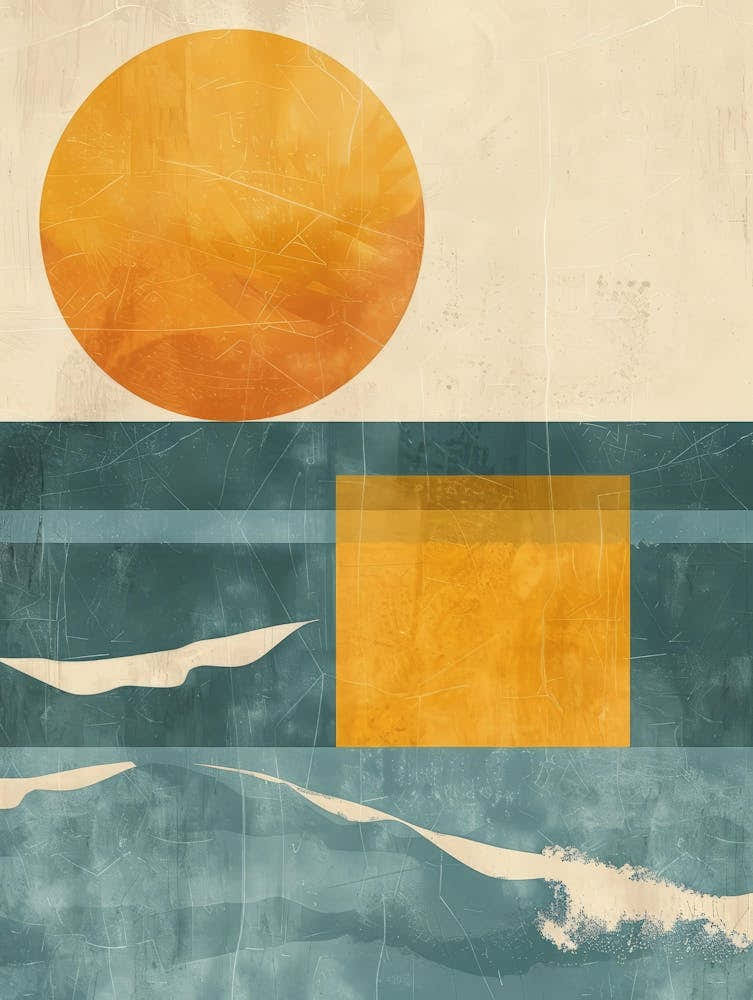 Sun Rises Over The Ocean