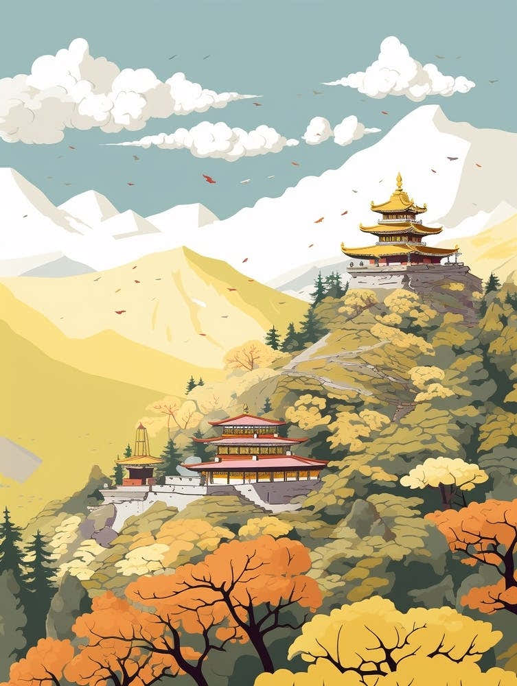 Nepal 1 Travel Illustration