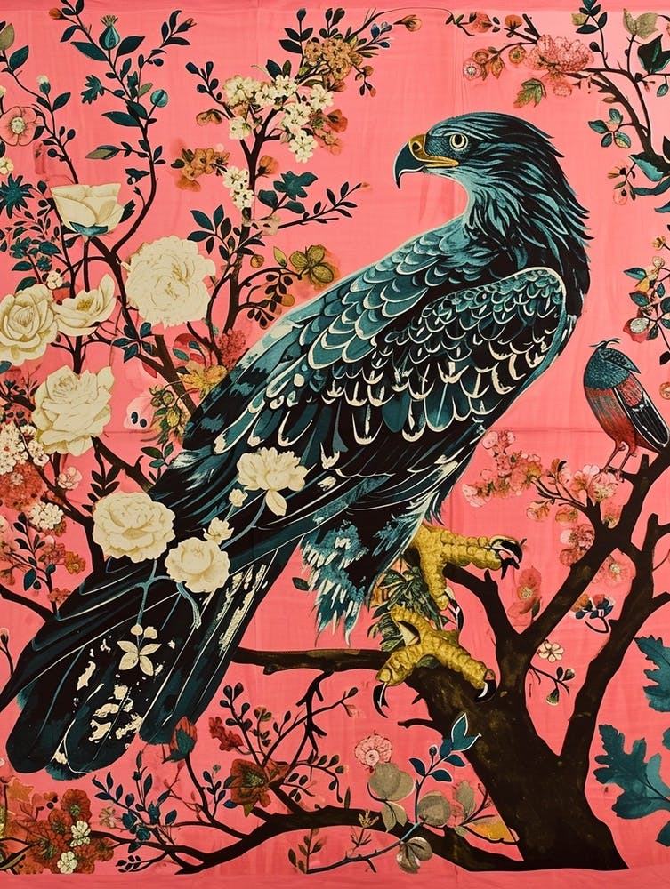 Floral Animal Painting Eagle 2