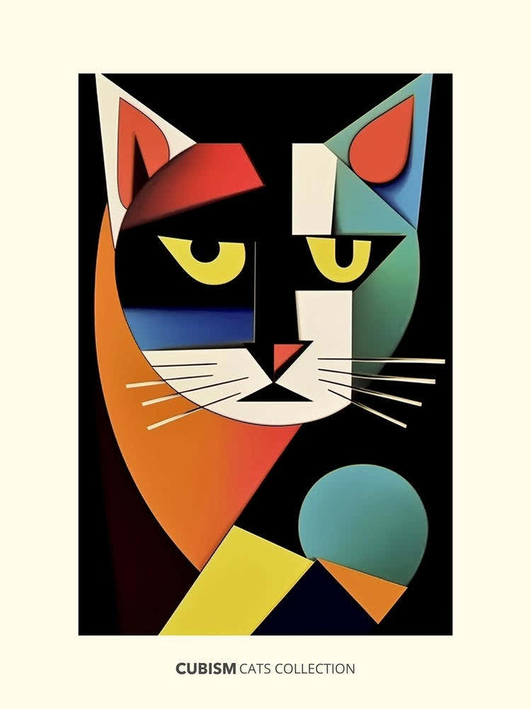 Cats Cubism Collection Picasso  Inspired