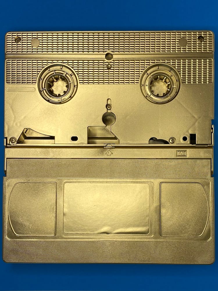 VHS Tapes - Gold on Blue