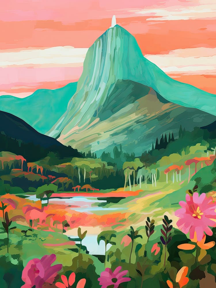 Sri Lanka Ella Mountain Painting Travel