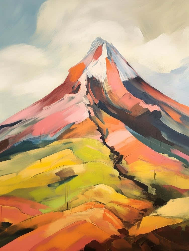 Cotopaxi Ecuador 1 Mountain Painting
