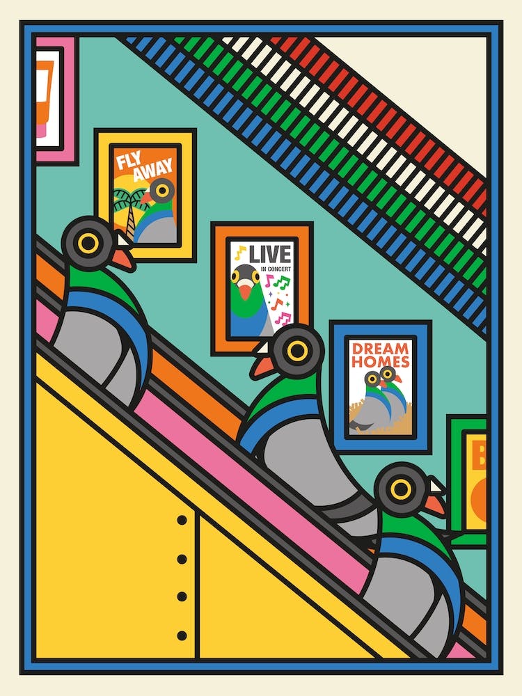 London Pigeons Picadilly Circus Train Commute