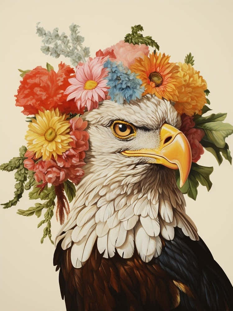 Bird With A Flower Crown Eagle 4