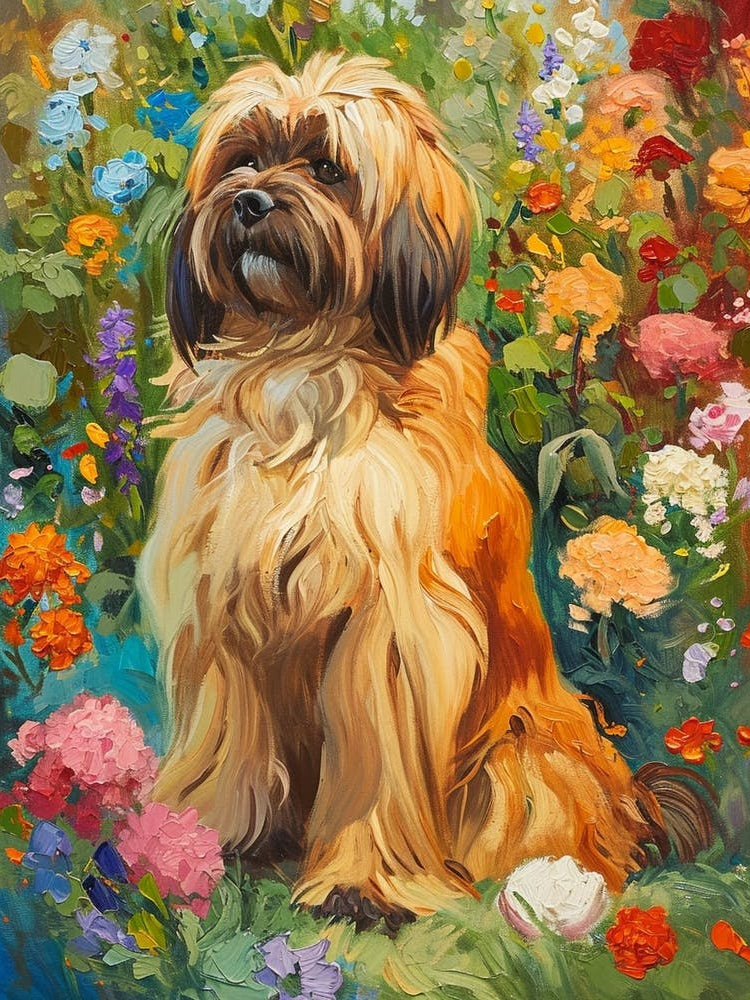 Lhasa Apso Acrylic Painting 6