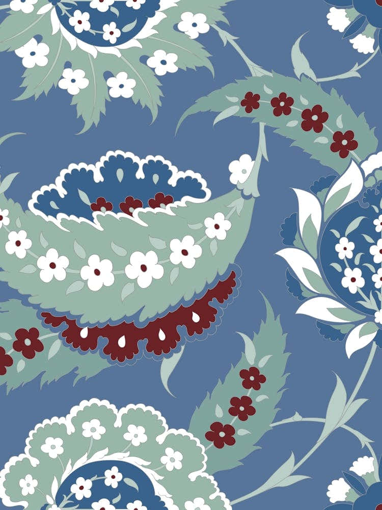 Turkish Floral Pattern Vector - Iznik — Turkish pattern