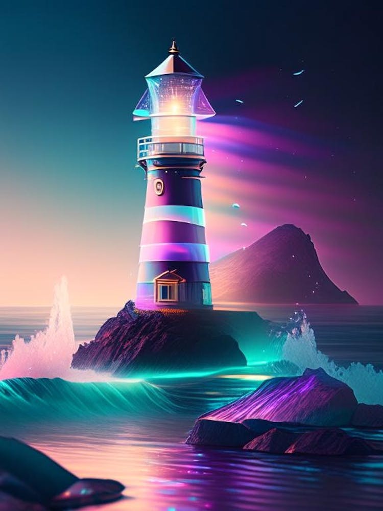 Lighthouse, Waterscape Holographic 1