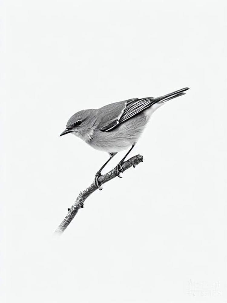 Eastern Bluebird B&W Pencil Drawing 2 Bird