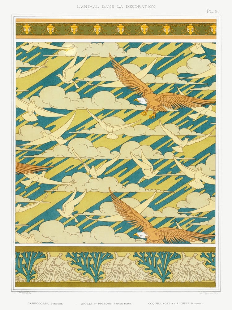 Carpocoris, Eagles And Pigeons, Maurice Pillard Verneuil