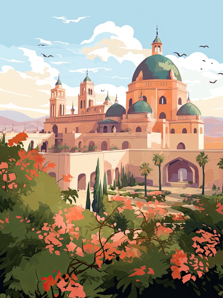 The Great Mosque Of Cordoba   Cordoba, Spain   Cute Botanical Illustration Travel 0